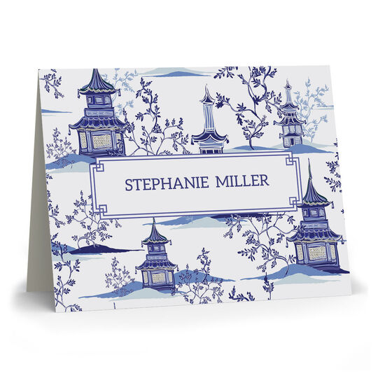 Modern Chinoiserie Folded Note Cards